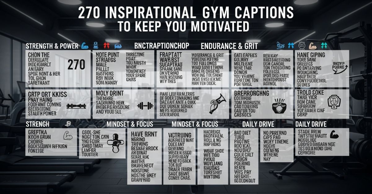 270 Inspirational Gym Captions to Keep You Motivated