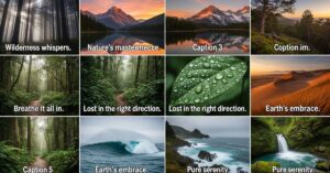 Short Captions For Nature Beauty