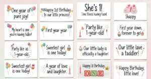 First Birthday Captions for Baby Girl