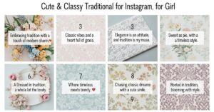 Traditional Captions for Instagram for Girl